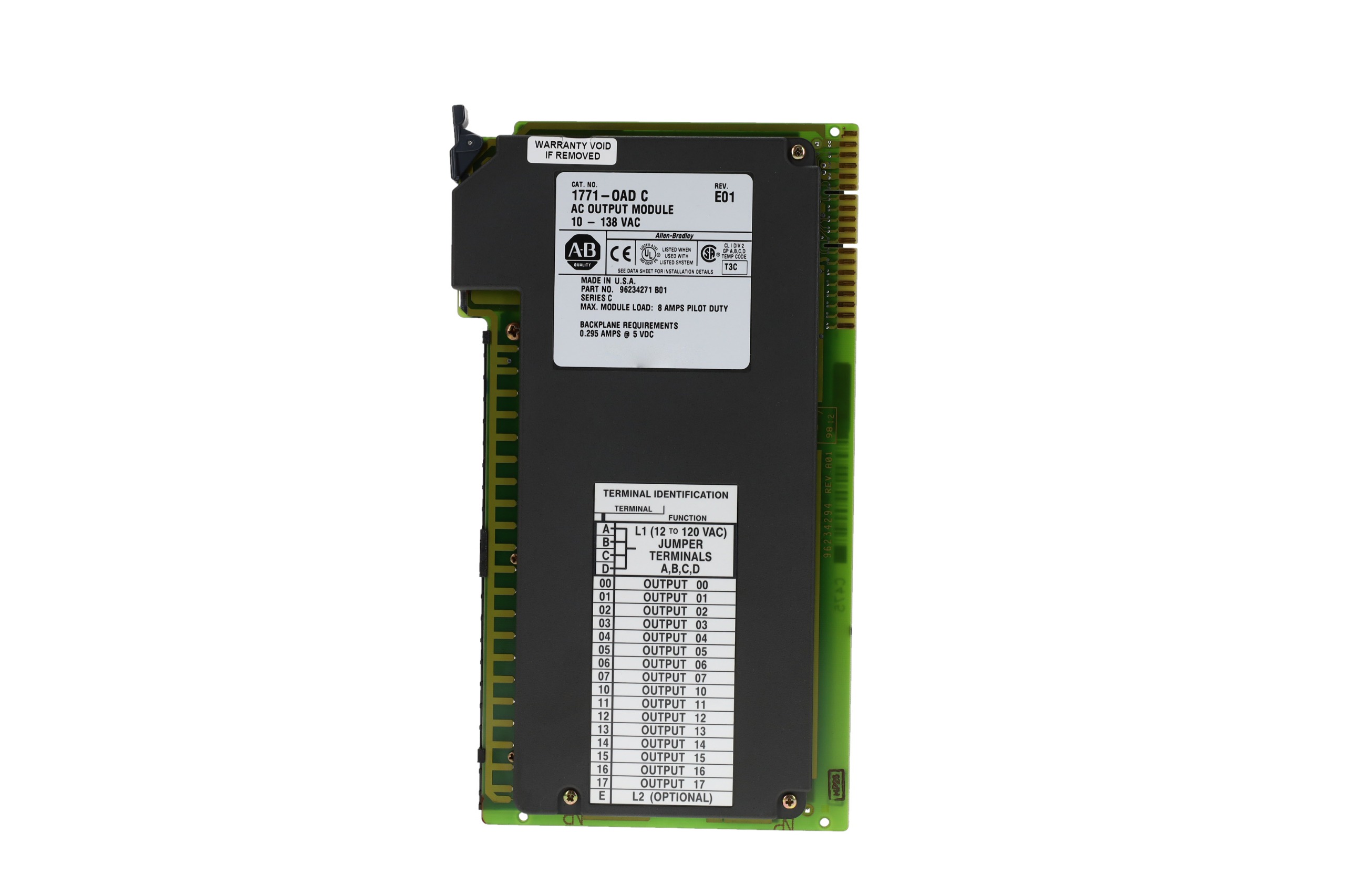 1771-OAD C Inout/Output (I/O) Card Allen Bradley Module