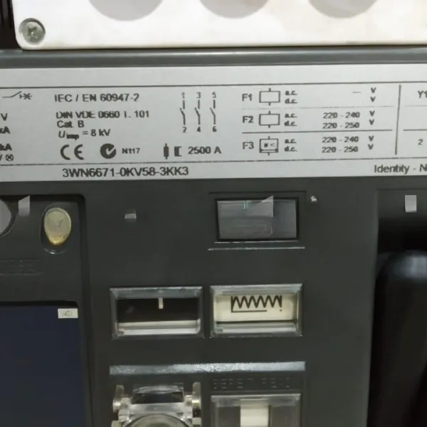 SIEMENS ACB 3WN6 2500amp 3Pole