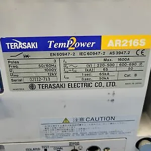 Terasaki TemPower AR216S-R ACB 1600amp Automatic