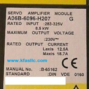 FANUC SERVO AMPLIFIER MODULE A06B-6096-H207